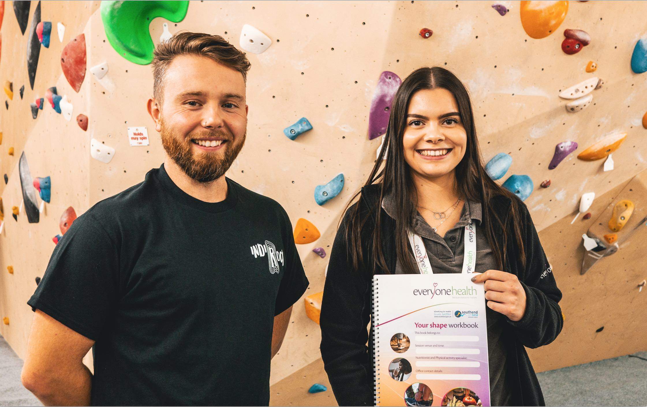 Everyone Health wellbeing climbing programme at Indirock